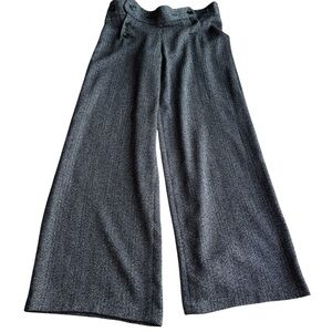 Studio M Women’s Charcoal Wide-Leg Size 10 Dress Pants Gray Office Career